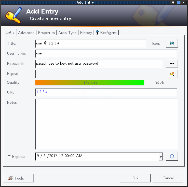 keepass-add-entry