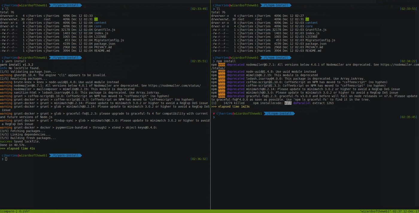 Package Manager Showdown: Yarn and NPM on a VPS